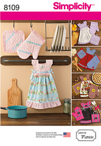 8109 Towel Dresses, Pot Holders and Oven Mitts
