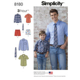 8180 Boys and Men's Shirt, Boxer Shorts and Tie