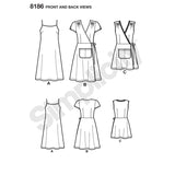 8186 Ladies Dottie Angel Frock: Wrap & Slip Dress