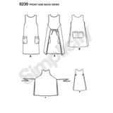 8230 Ladies Dottie Angel Reversible Apron Dress and Tabard