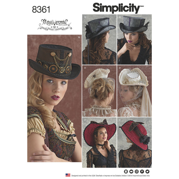 8361 Costume Hats in Three Sizes