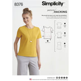 8376 Ladies Knit Top with Multiple Pieces for Design Hacking