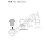 8376 Ladies Knit Top with Multiple Pieces for Design Hacking