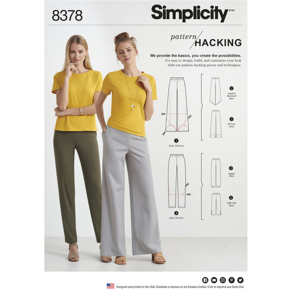 8378 Ladies Trousers with Options for Design Hacking