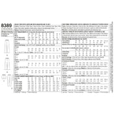 8389 Ladies Trousers with Length and Width Variations and Tie Belt