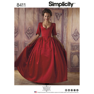8411 Ladies 18th Century Costume