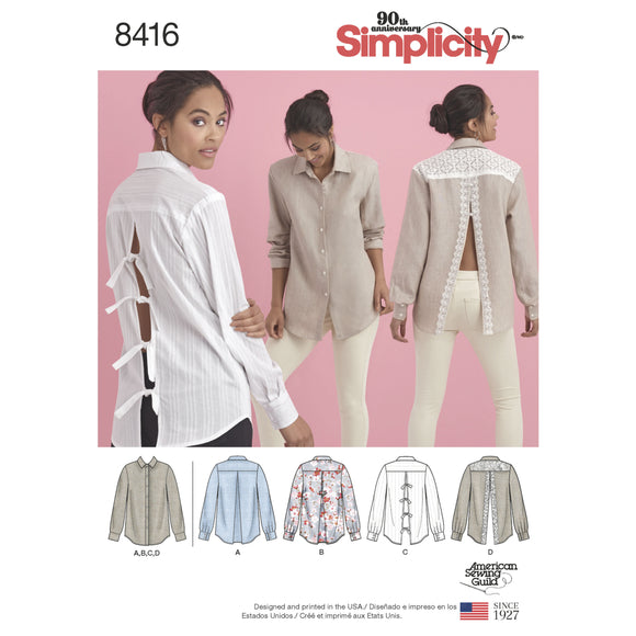 8416 Ladies Shirt with Back Variations