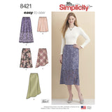 8421 Ladies Skirts in Three lengths with Hem Variations