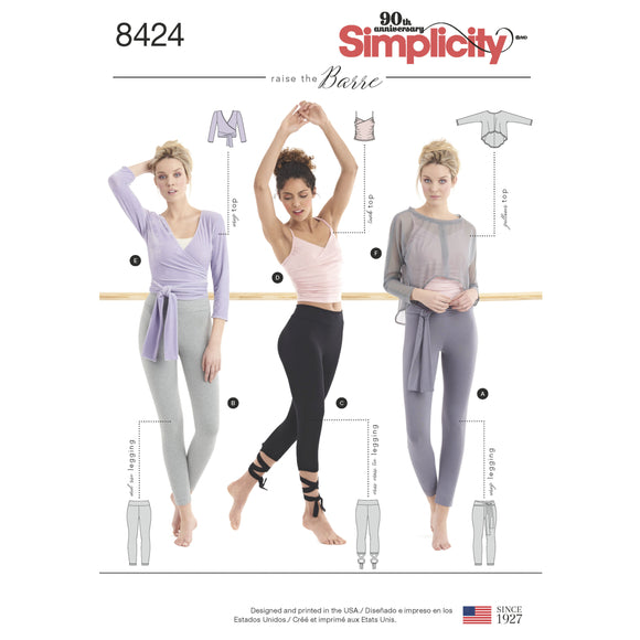 8424 Ladies Knit Leggings in Two Lengths and Three Top Options