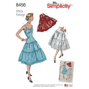 8456 Ladies Vintage Petticoat and Slip