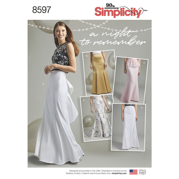 8597 Ladies Women's Special Occasion Skirts