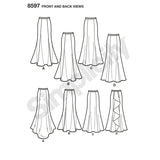 8597 Ladies Women's Special Occasion Skirts