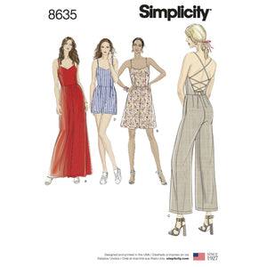 8635 Ladies Dress, Jumpsuit and Romper