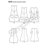8640 Ladies Dress or Tunic