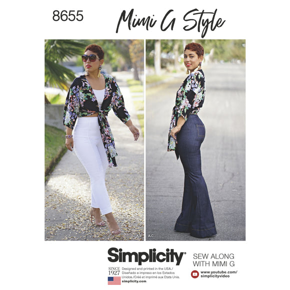 8655 Mimi G High Waisted Trousers and Tie Top