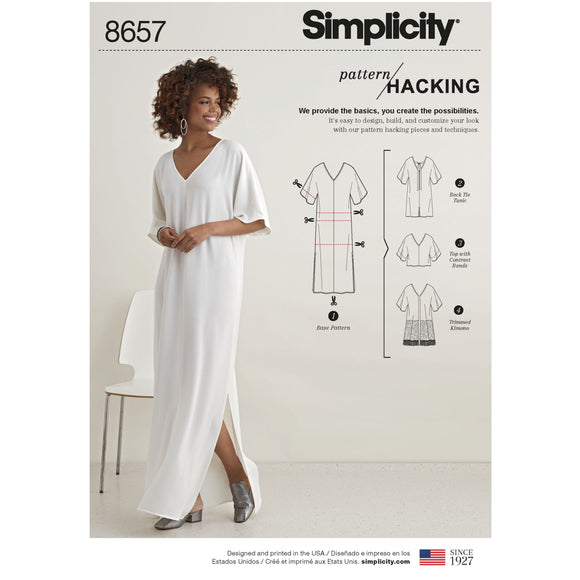 8657 Ladies Caftan with Options for Design Hacking