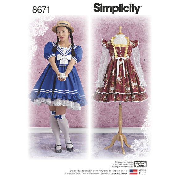 8671 Ladies Costume Dresses