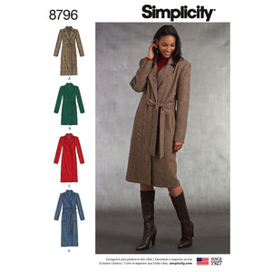 8796 Ladies/Petite Lined Coat