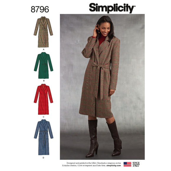 8796 Ladies/Petite Lined Coat