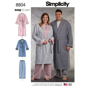 8804 Women's and Men's Robe and Trousers