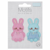 Pink & Blue Bunny Motif CFM2/038