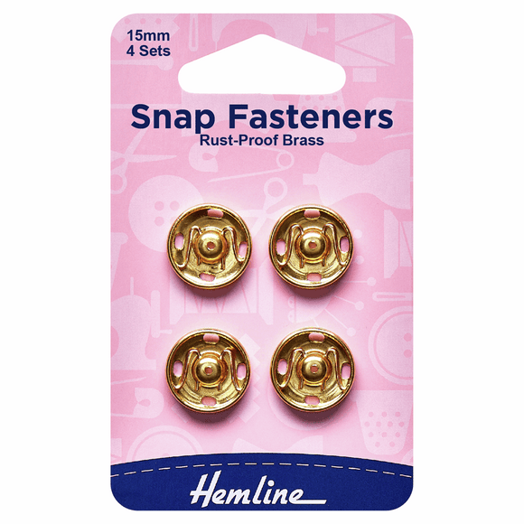 Sew-On Snap Fasteners 15mm