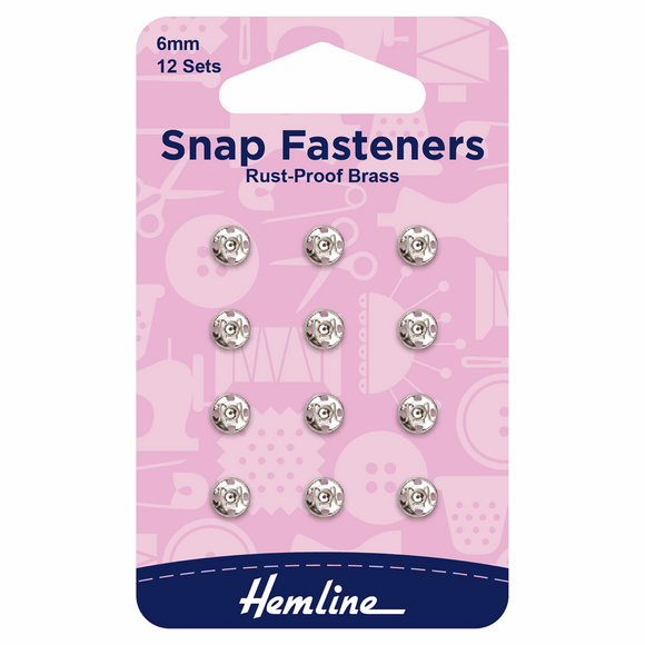 Sew-On Snap Fasteners 6mm