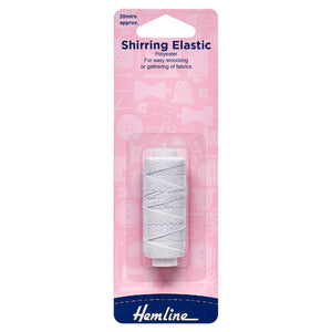 Shirring Elastic White