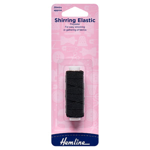 Shirring Elastic Black