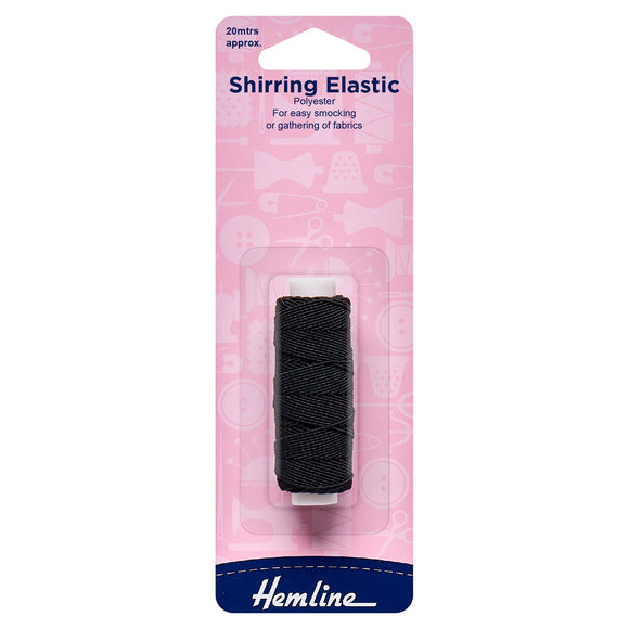 Shirring Elastic Black