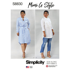 8830 Mimi G Ladies Miss Petite Shirt Dress or Tunic