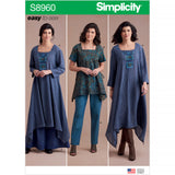8960 Ladies Dress Or Tunic, Skirt and Trousers