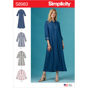 8983 Ladies Dresses with Sleeve Variation