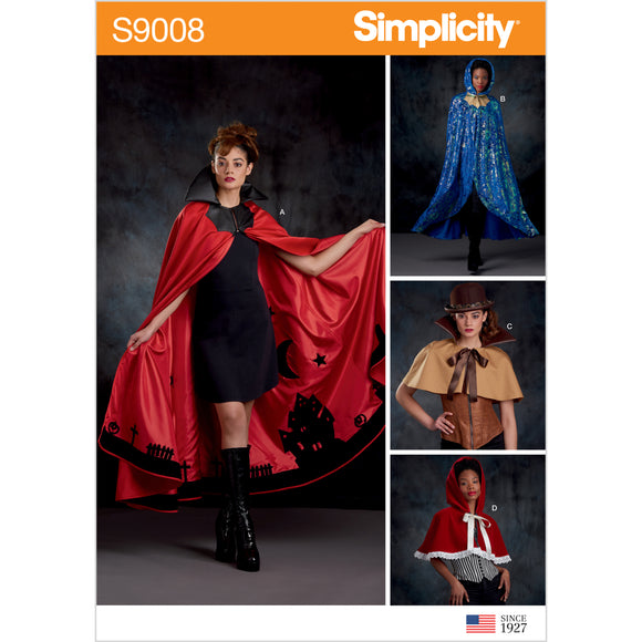 9008 Ladies Cape with Tie Costumes