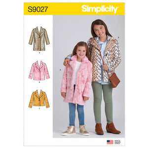 9027 Children's & Girls' Lined Coat
