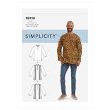 9158 Men's Half Buttoned Shirts