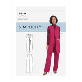 9184 Ladies and Women's Waistcoat and Trousers