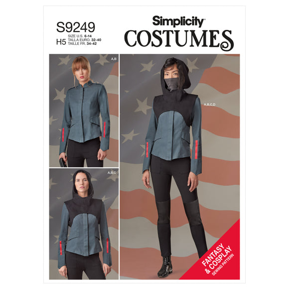 9249 Ladies Jacket, Pants, Cropped Hooded Tabard, Mask