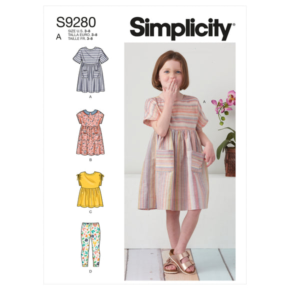 9280 Children's Dresses, Top and Leggings
