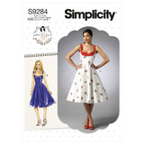 9284 Ladies Sweetheart-Neckline Dresses