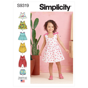 9319 Toddlers' Top, Dresses, Rompers and Panties