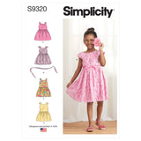 9320 Children's Dresses with gathered skirts