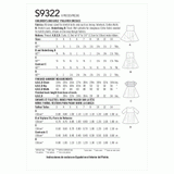 9322 Children's and Girls' Pull-on Dresses