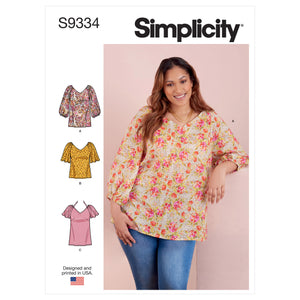 9334 Ladies and Women's Tops in Two Lengths