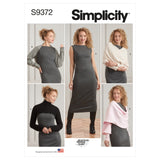 9372 Ladies Knit Dress and Shrugs