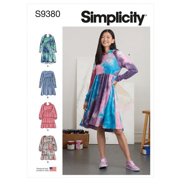 9380 Ladies Sweatshirt Dresses