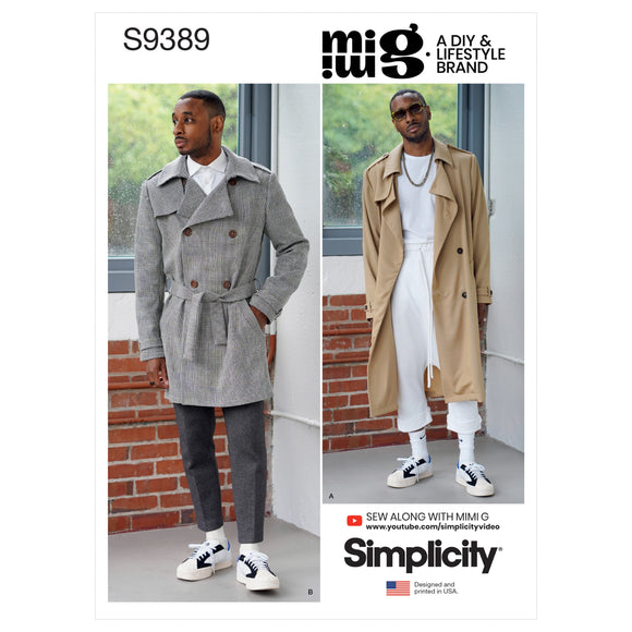 9389 Men's Trench Coat in Two Lengths