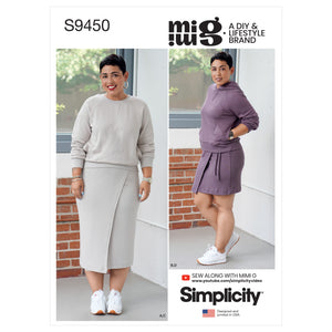 9450 Ladies Knit Casual Tops and Skirts