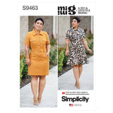 9463 Ladies Shirt Dress with Belt