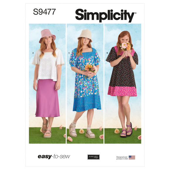 9477 Ladies Top and Dresses